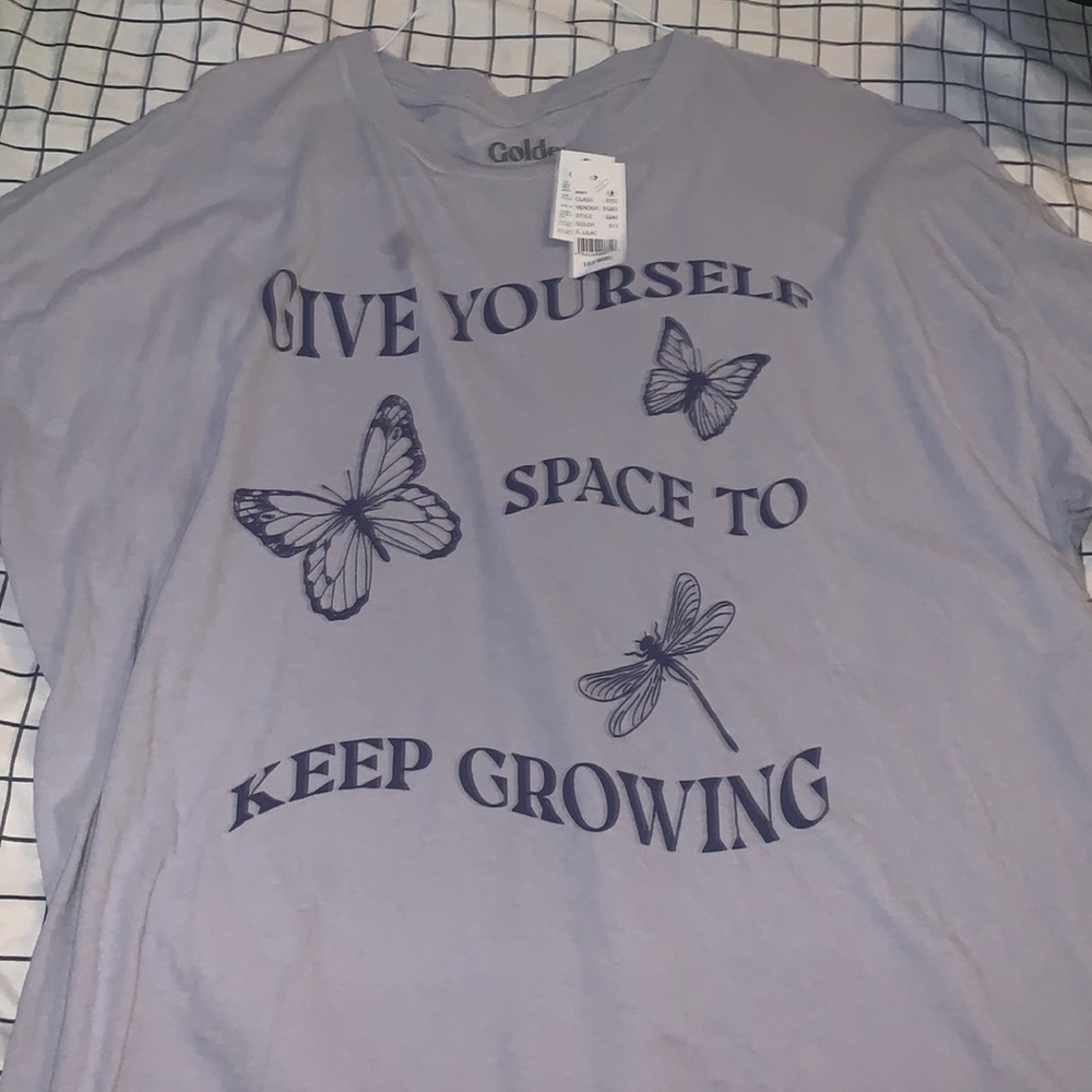 pastel purple oversized graphic tee